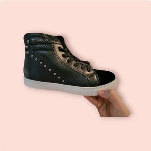High Top Black Shoes size 10